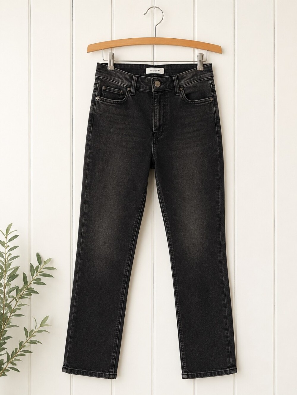Habitual Faded Black Straight Leg Jeans